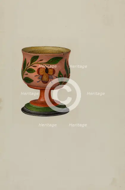 Pa. German Salt Cup, c. 1941. Creator: Charles Henning.