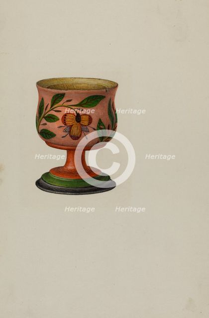 Pa. German Salt Cup, c. 1941. Creator: Charles Henning.