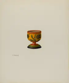 Pa. German Salt Cup, c. 1941. Creator: Charles Henning