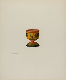Pa. German Salt Cup, c. 1941. Creator: Charles Henning