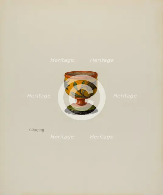 Pa. German Salt Cup, c. 1941. Creator: Charles Henning.