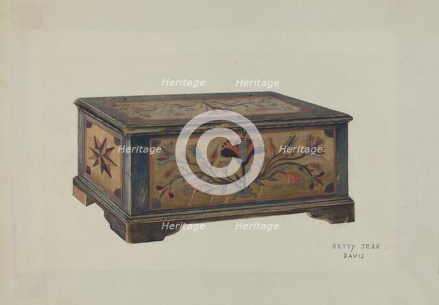 Pa. German Sample Chest, c. 1939. Creator: Betty Jean Davis.