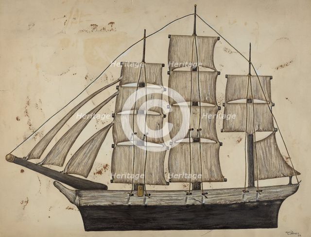 Pa. German Ship, 1938. Creator: Marie Lutrell.
