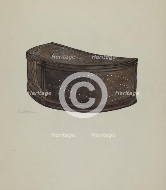 Pa. German Spark Shield, c. 1941. Creator: Elmer R. Kottcamp.