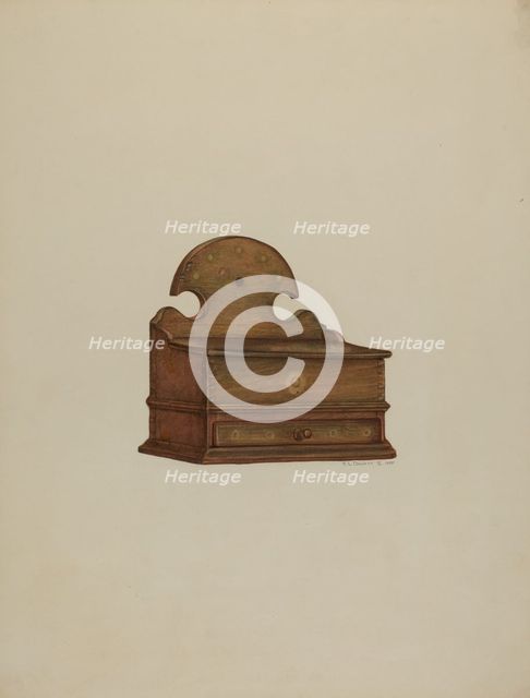 Pa. German Spice Box, 1938. Creator: Austin L. Davison.