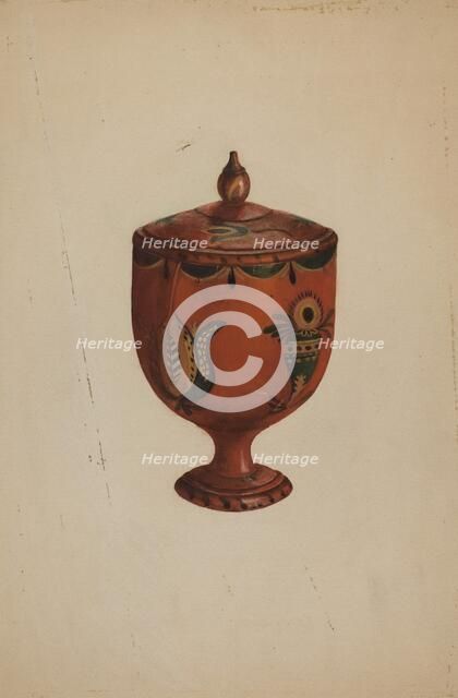 Pa. German Spice Jar, c. 1938. Creator: Betty Jean Davis.