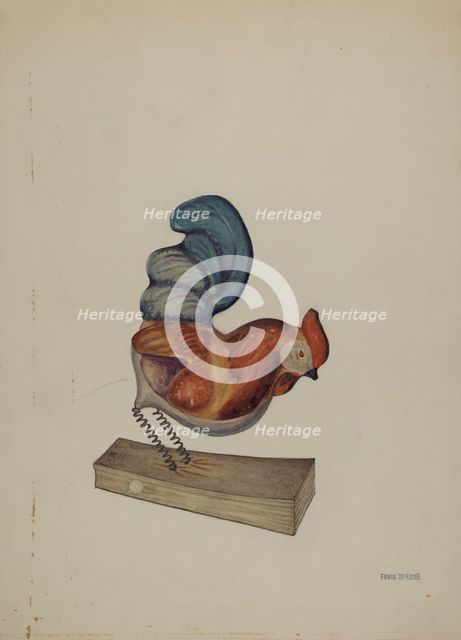 Pa. German Squeak Toy Rooster, c. 1938. Creator: Frank McEntee.