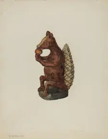 Pa. German Squirrel Figure, 1935/1942. Creator: Arsen Maralian
