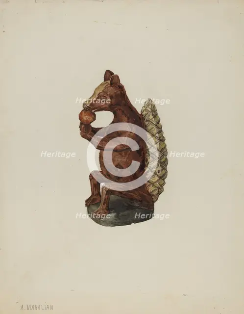 Pa. German Squirrel Figure, 1935/1942. Creator: Arsen Maralian.
