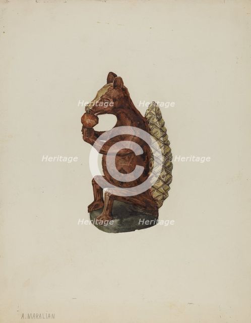 Pa. German Squirrel Figure, 1935/1942. Creator: Arsen Maralian.