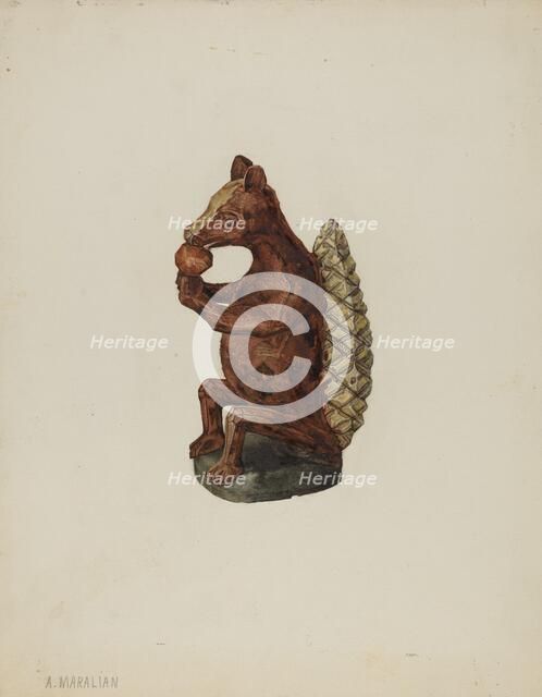 Pa. German Squirrel Figure, 1935/1942. Creator: Arsen Maralian.