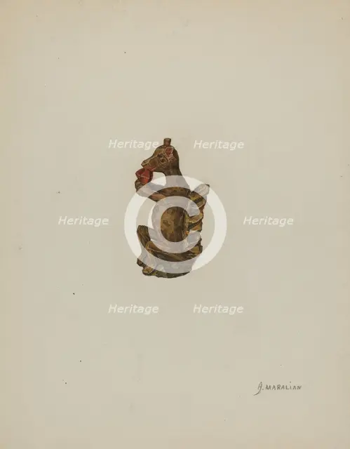 Pa. German Squirrel Figurine, 1935/1942. Creator: Arsen Maralian.