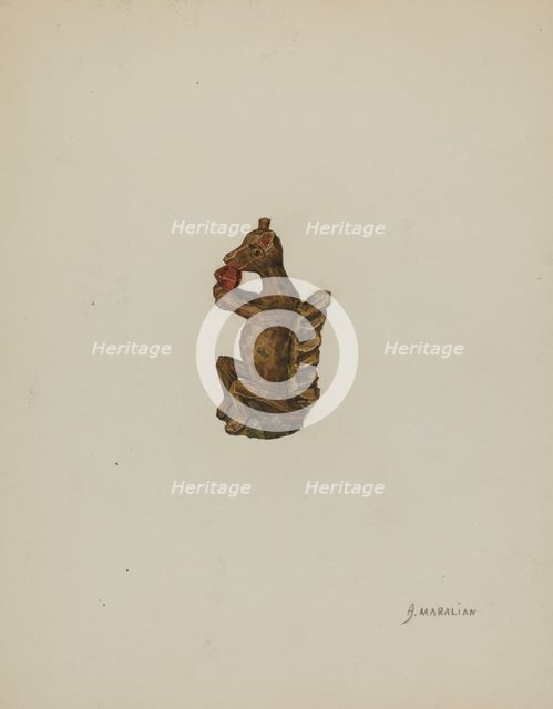 Pa. German Squirrel Figurine, 1935/1942. Creator: Arsen Maralian.