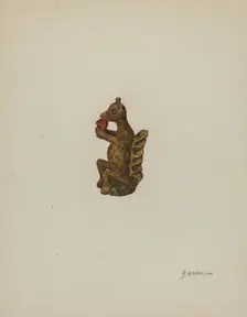 Pa. German Squirrel Figurine, 1935/1942. Creator: Arsen Maralian