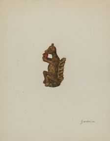 Pa. German Squirrel Figurine, 1935/1942. Creator: Arsen Maralian
