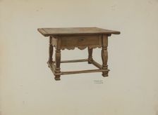 Pa. German Table, c. 1937. Creator: Frances Lichten