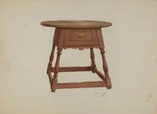 Pa. German Table, c. 1938. Creator: Frances Lichten