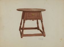 Pa. German Table, c. 1938. Creator: Frances Lichten