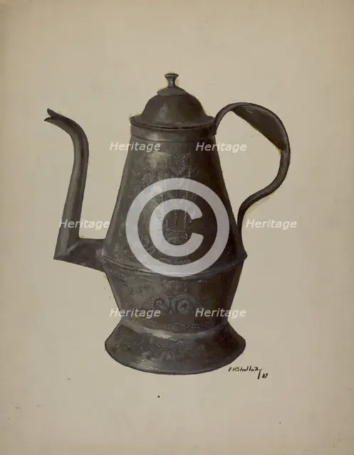 Pa. German Teapot, 1937. Creator: Eugene Shellady.