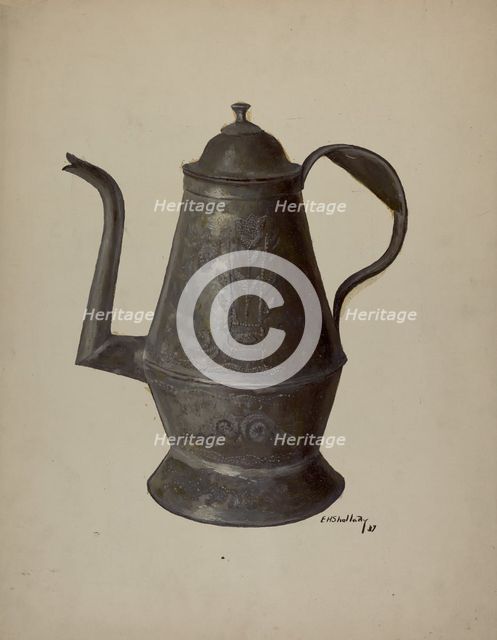 Pa. German Teapot, 1937. Creator: Eugene Shellady.