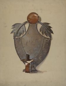 Pa. German Tin Sconce, c. 1937. Creator: William L Antrim