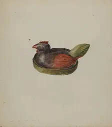 Pa. German Toy Hen, c. 1937. Creator: Robert Harlow