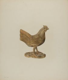 Pa. German Toy Hen, c. 1939. Creator: Hester Duany