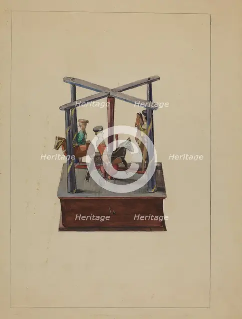Pa. German Toy Merry-Go-Round, c. 1936. Creator: Mina Lowry.