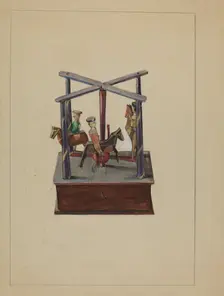 Pa. German Toy Merry-Go-Round, c. 1936. Creator: Mina Lowry