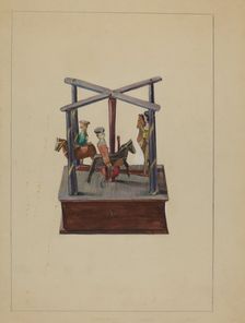 Pa. German Toy Merry-Go-Round, c. 1936. Creator: Mina Lowry