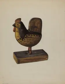 Pa. German Toy Rooster, c. 1937. Creator: Mina Lowry