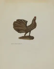 Pa. German Toy Rooster, c. 1939. Creator: Betty Jean Davis