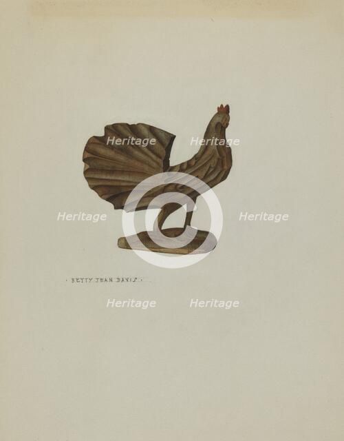 Pa. German Toy Rooster, c. 1939. Creator: Betty Jean Davis.
