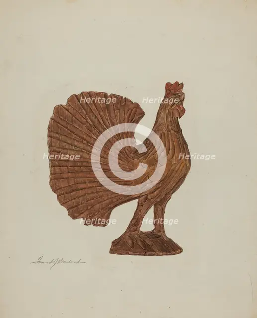 Pa. German Toy Rooster, c. 1939. Creator: Frank Budash.
