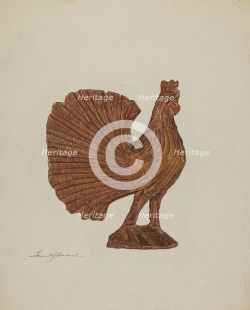 Pa. German Toy Rooster, c. 1939. Creator: Frank Budash.