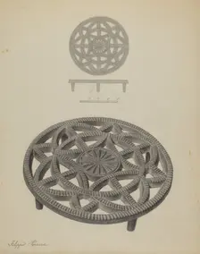 Pa. German Trivet, c. 1938. Creator: Filippo Porreca