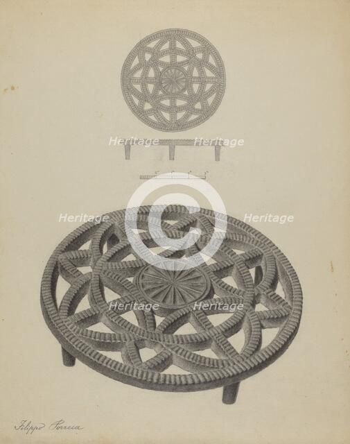 Pa. German Trivet, c. 1938. Creator: Filippo Porreca.