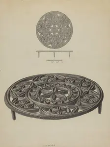 Pa. German Trivet, c. 1938. Creator: Herman Bader