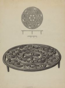 Pa. German Trivet, c. 1938. Creator: Herman Bader
