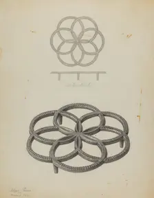 Pa. German Trivet, c. 1940. Creator: Filippo Porreca