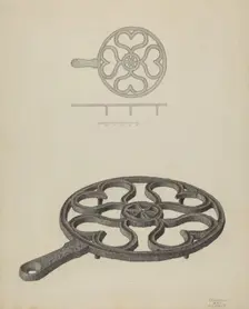 Pa. German Trivet, c. 1940. Creators: Salvatore Borrazzo, Jacob Lipkin