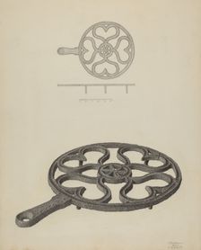 Pa. German Trivet, c. 1940. Creators: Salvatore Borrazzo, Jacob Lipkin
