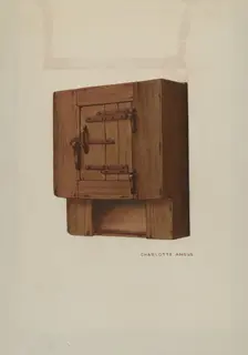 Pa. German Wall Corner Cupboard, c. 1938. Creator: Charlotte Angus