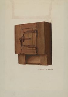 Pa. German Wall Corner Cupboard, c. 1938. Creator: Charlotte Angus