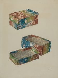 Pa. German Wallpaper Box, c. 1937. Creator: Edward W. Buechner
