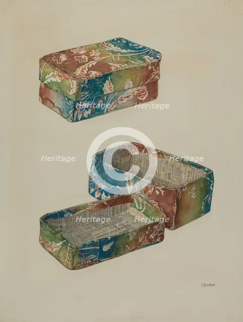 Pa. German Wallpaper Box, c. 1937. Creator: Edward W. Buechner.
