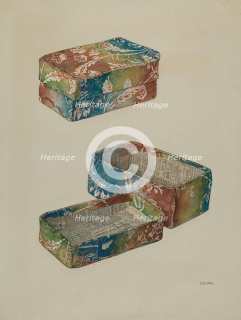 Pa. German Wallpaper Box, c. 1937. Creator: Edward W. Buechner.