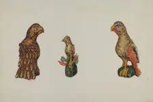 Pa. German Wooden Eagles, c. 1937. Creator: Laura Bilodeau