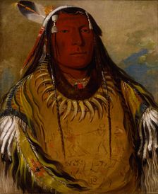 Pa-ris-ka-roó-pa, Two Crows, a Chief, 1832. Creator: George Catlin