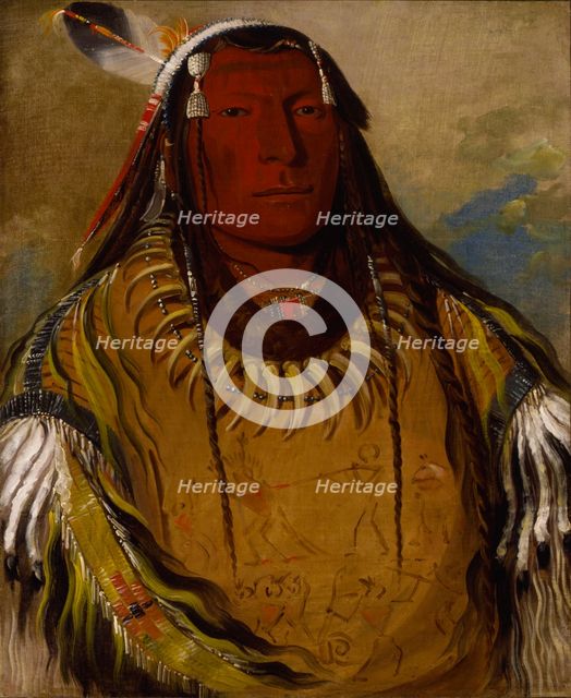 Pa-ris-ka-roó-pa, Two Crows, a Chief, 1832. Creator: George Catlin.